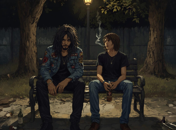 El Admirador. Lucifer y Hetfield. LEONARDO AI